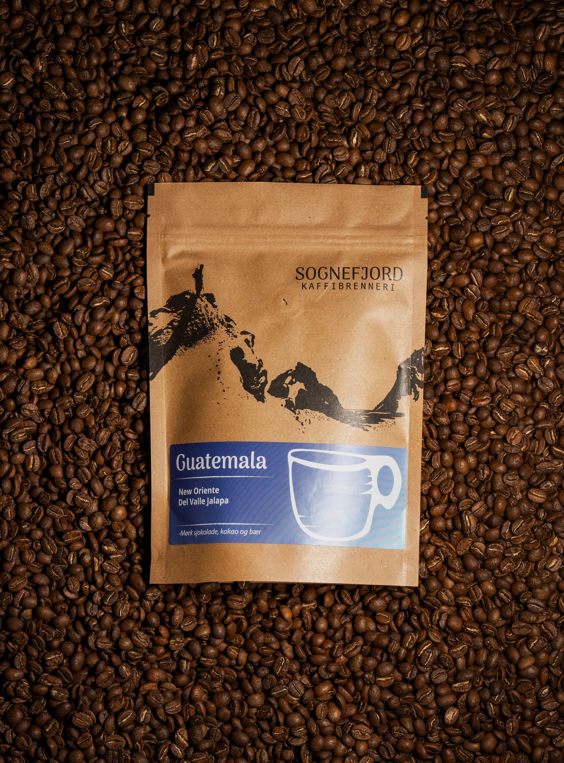 Sognefjord Kaffibrenneri Guatemala kaffepakke på kaffebønner