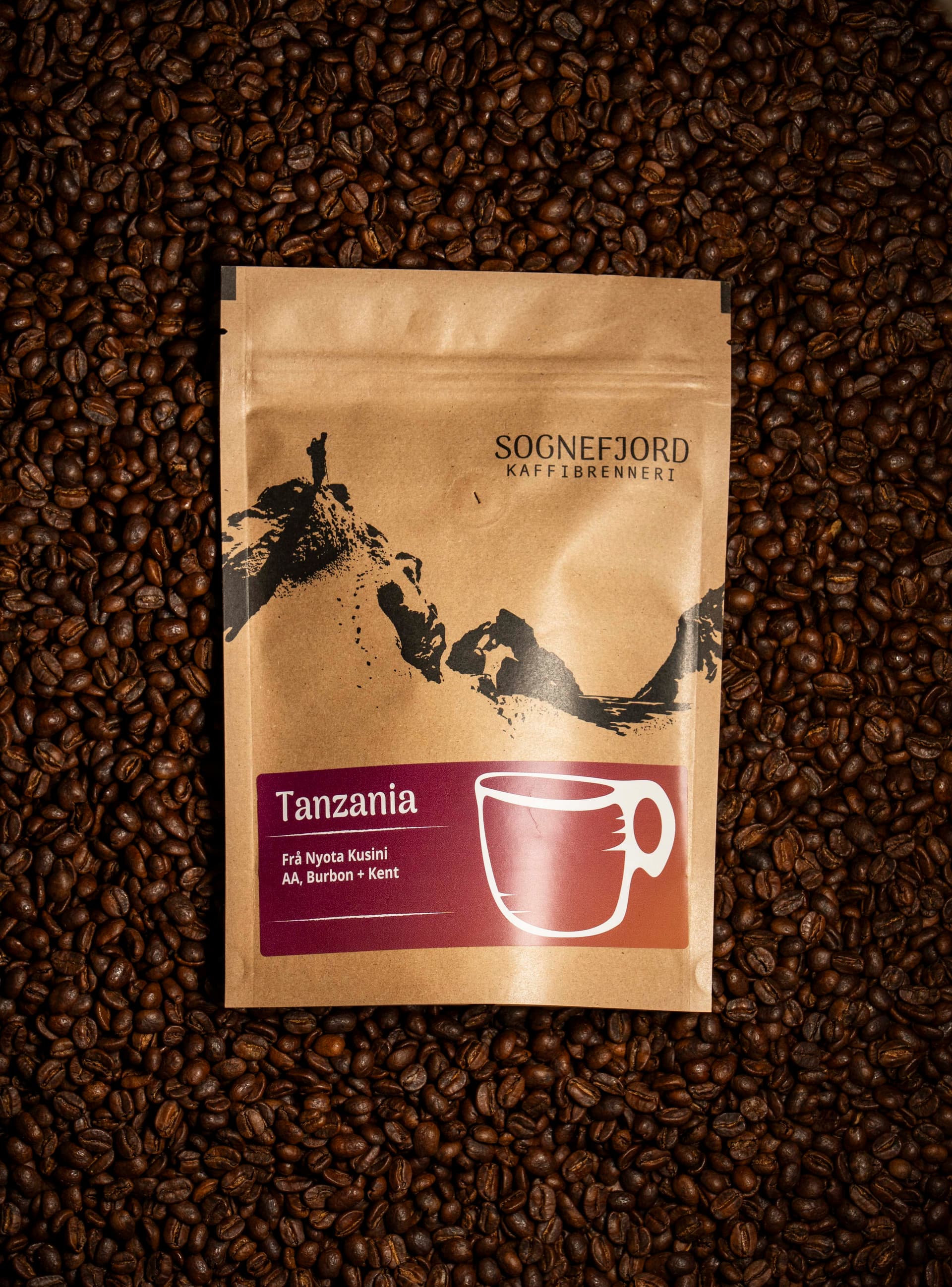 Sognefjord Kaffibrenneri Tanzania kaffepakke på kaffebønner